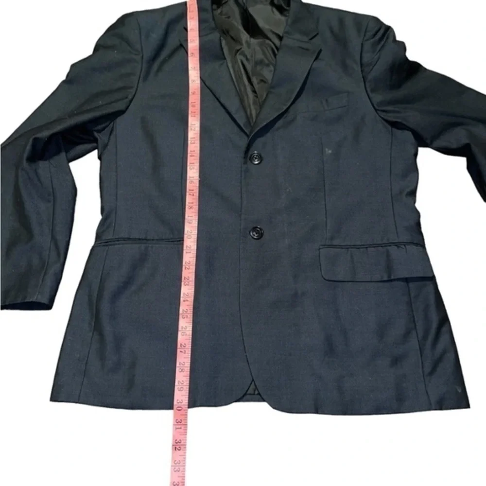 Liz Claiborne LUXE Mens Charcoal Wool/Silk Blend 2 Button Sport Coat Jacket